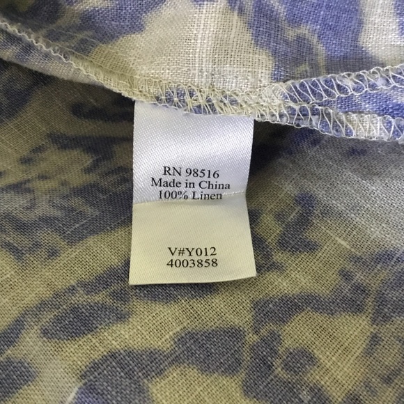 Coldwater Creek soft linen periwinkle-blue tunic - Picture 9 of 10